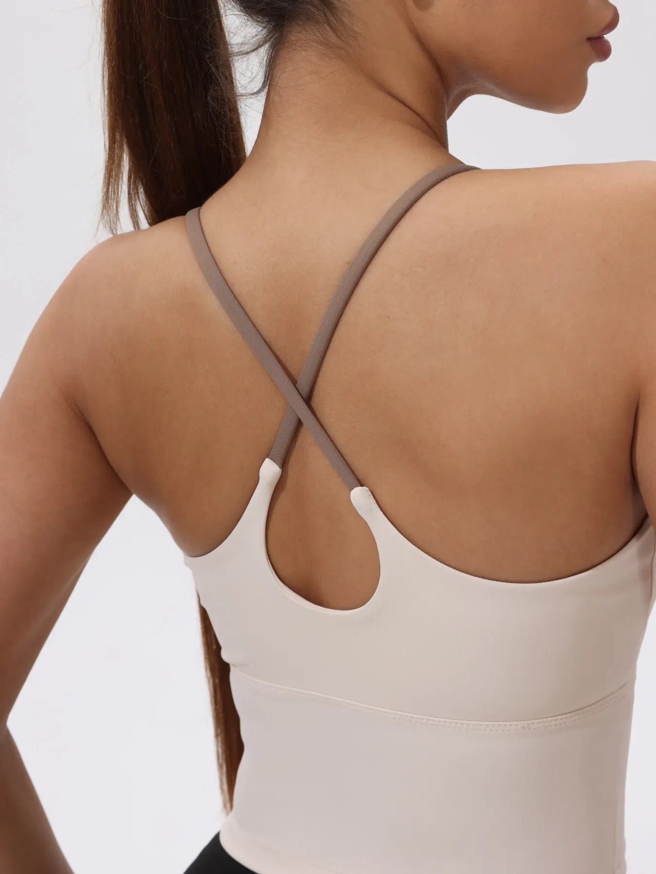 Women'S Colorblock Elastic Yoga Tank Top, Sleeveless Sports Shirt with Fixed Bra Cups, Comfortable and Stylish Workout Wear, Athletic Yoga Tops