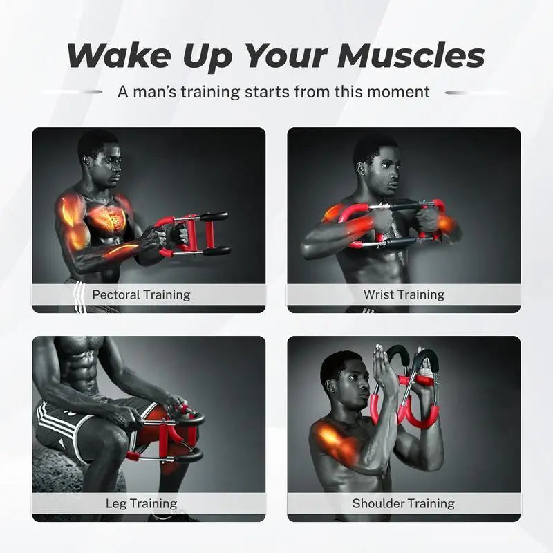 Adjustable Spring Resistance Arm Chest Exerciser Detachable Portable Grip Strength Trainer for Home Gym Outdoor Fitness Workout #Fitnessessential